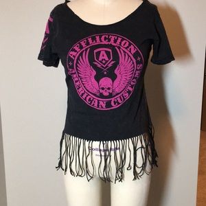 Affliction fringe top